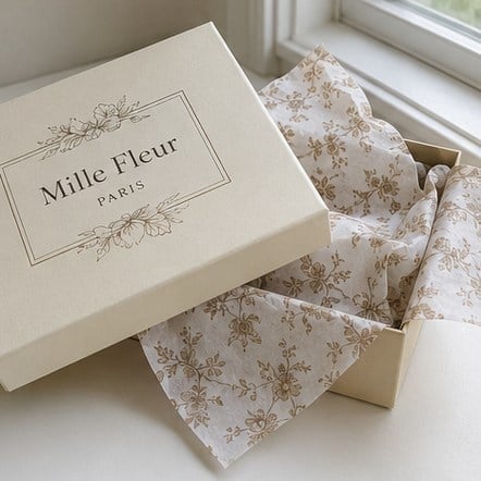 Tissue-Lined Gift Box with custom branding